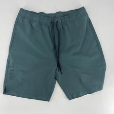 BYLT Men's Green  Premium Basics 8” Coastal Boardshort Size L Beach Pool Pockets