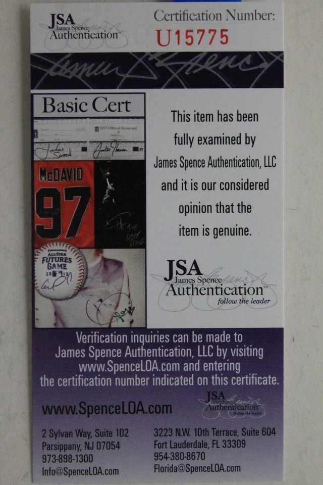 Ron Santo Chicago Cubs (d.10) 5X Gold Glove HOF Autograph 8x10 Photo JSA 17F - Image 4 of 4