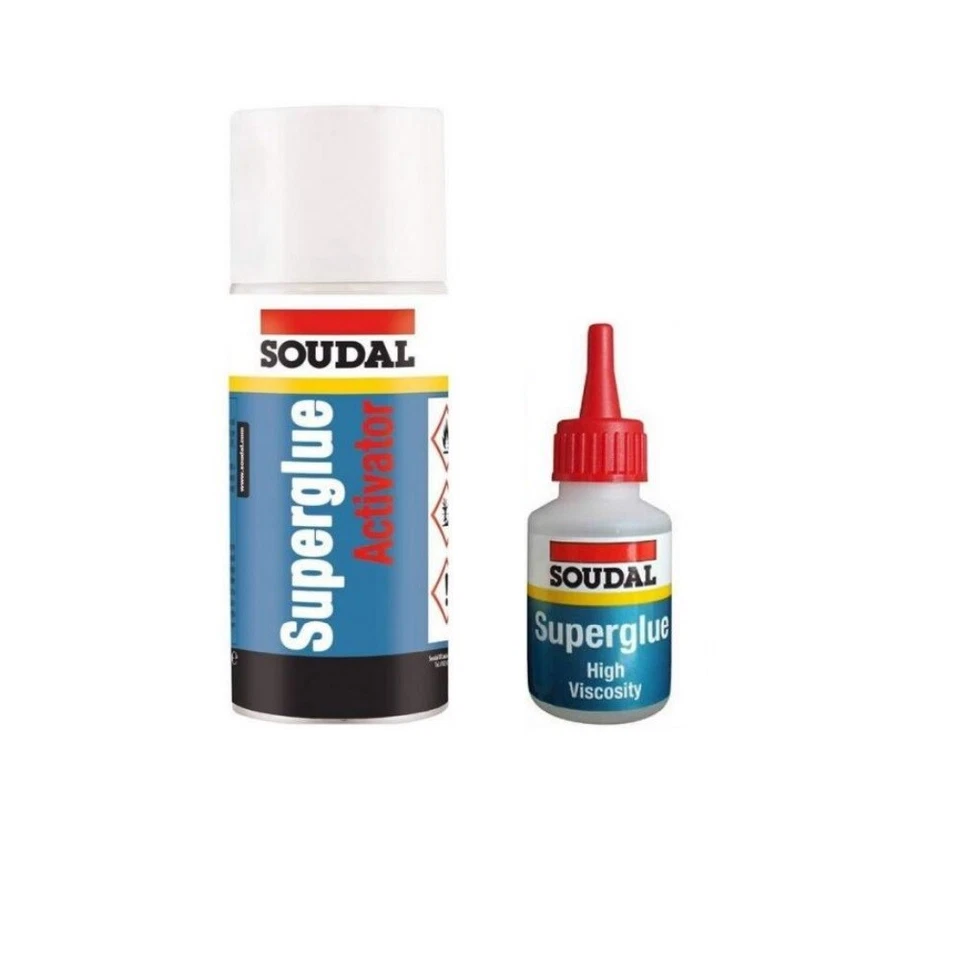 SOUDAL Super Glue and Activator - Fast Setting Industrial Glue - Fast Bonding Glue