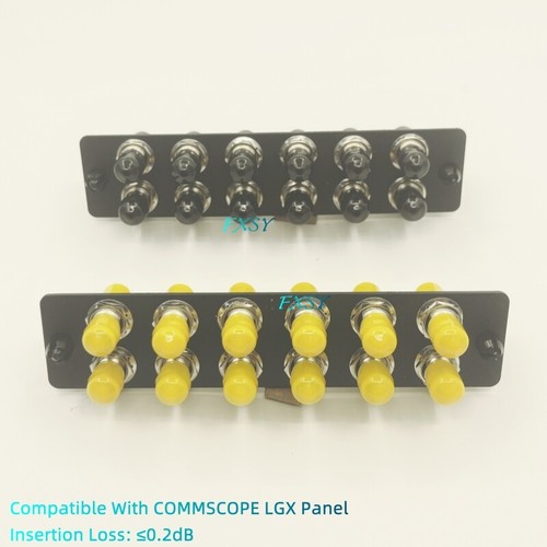 LGX Fiber Optical Panel 12 ST Simplex SM/MM Adapter Compatible COMMSCOPE LGX - Picture 4 of 9