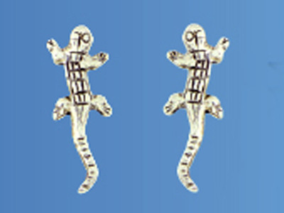 925 ECHT SILBER *** Ohrstecker Echse 15 mm Eidechse Gekko Gecko Salamander