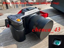 Metal Lens Hood with Cap Adapter Ring Set for Hasselblad XCD 45P Aluminium Alloy