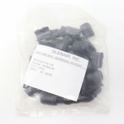 Glenair Inc. (25 pair)Pack Connector Accessory Shield Support Ring Black M85049/