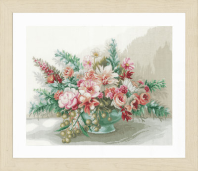 Lanarte Counted Cross Stitch Kit: Bouquet of Flowers (Evenweave)