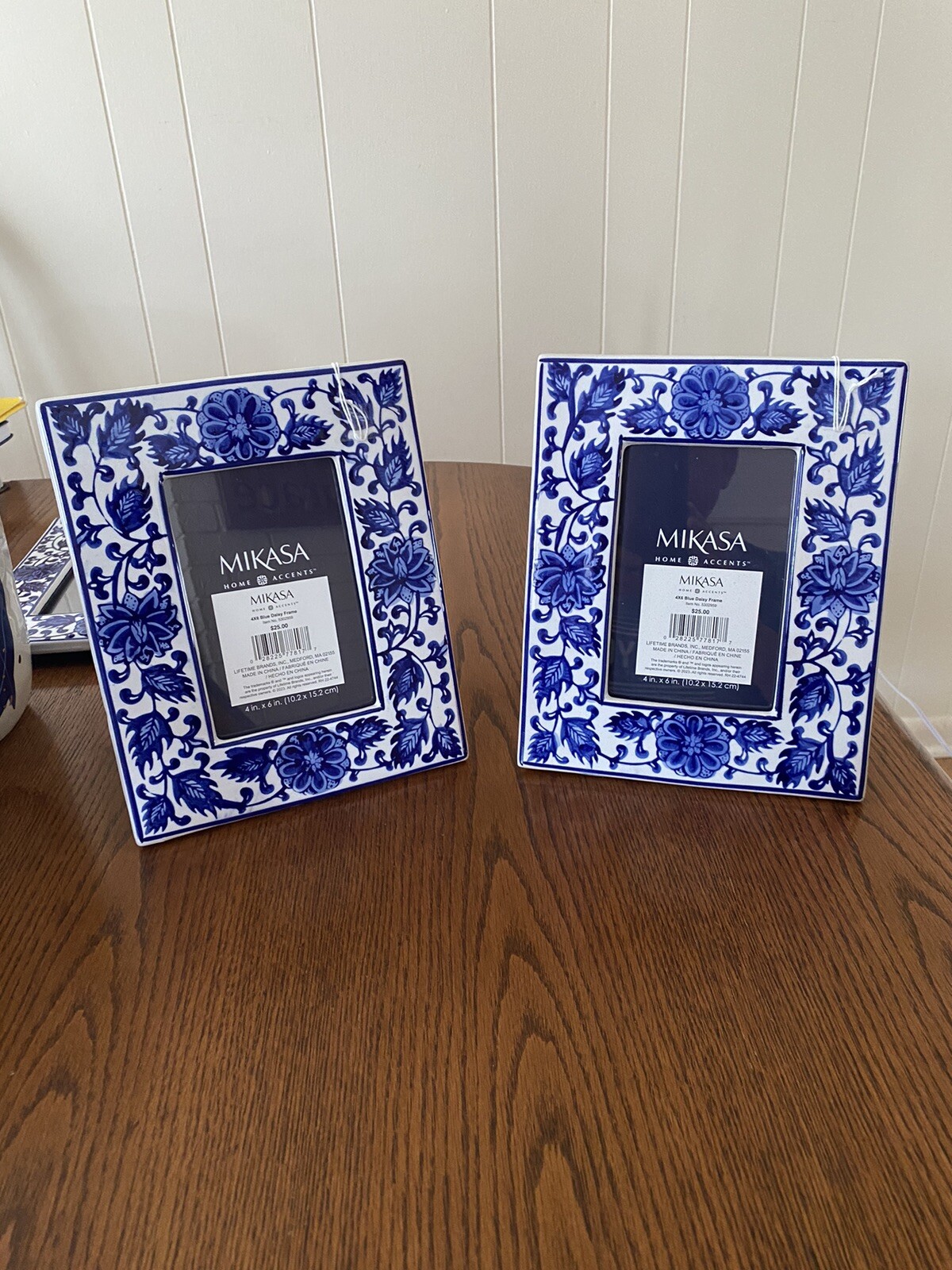 Set Of 2, 4x6 Mikasa Home Accents Blue Daisy Frames eBay