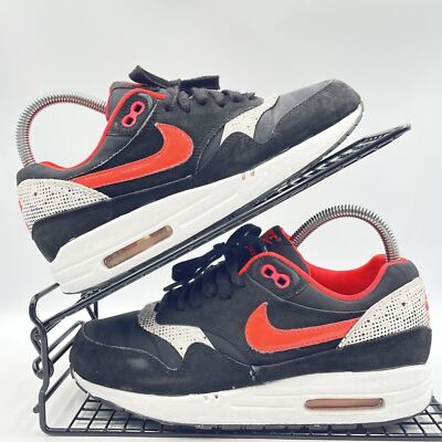NIKE AIR MAX BLACK TRAINERS SIZE UK RED VALENTINE DAY QUEEN HEART  631366-006 UK