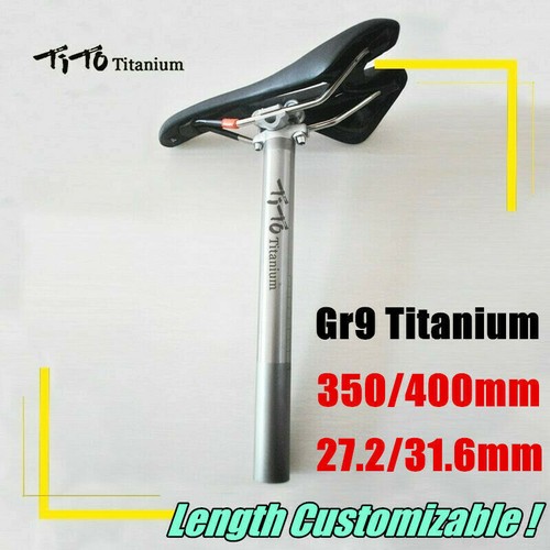 TiTo Titanium Bike Seatpost MTB Road Bicycle Seat Post 27.2mm 31.6mm 350mm 400mm - Picture 9 of 10