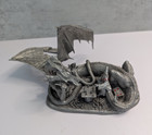 1994 Rawcliffe Pewter Fantasy Wizard & Dragon Check Mate Figurine