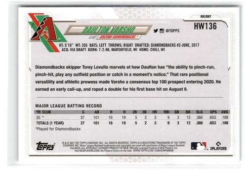 2021 Topps Holiday Baseball - Pick a Card - Complete Your Set - 40% off 4+ - Picture 258 of 418