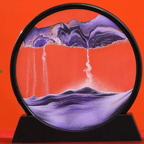 Moving Sand Art Picture Round Glass Quicksand Painting 3D Deep Sea Sandscape AU - Bild 12 von 17