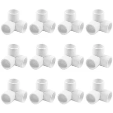 3 Way 1/2" Tee PVC Fitting Elbow,12Pack PVC Fitting Connector,Furniture Grade...