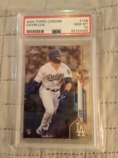 2020 Topps Chrome Gavin Lux # 148 Graded PSA 10 GEM-MINT Rookie Baseball Card RC. rookie card picture