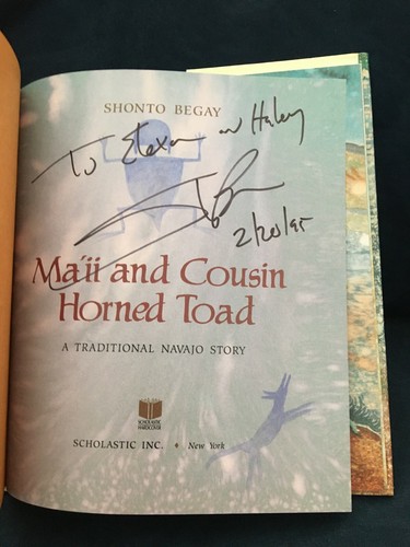 Maii and Cousin Horned Toad by Shonto Begay - Hardcover Signed First Edition 199 - Picture 5 of 9