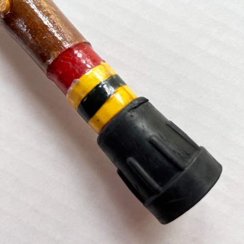 Wooden Cane Walking Stick Custom Diamonds King Cards India Made Solid 35 in - Picture 7 of 8