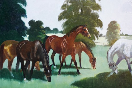DORIS ZINKEISEN SCOTTISH 1960 ART HORSE PORTRAIT EQUINE LANDSCAPE OIL PAINTING - Picture 4 of 9