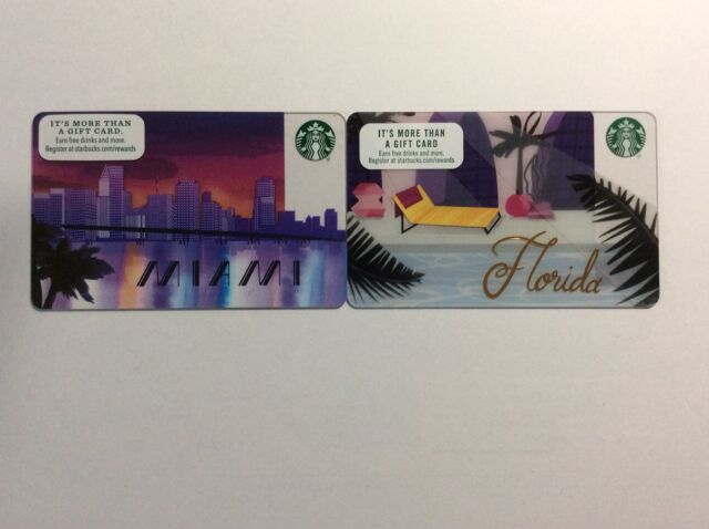 Geschenkkarte Starbucks USA Miami & Florida Set mit 2 Karten