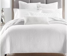 Hotel Collection Etched Geo King Duvet Cover King Pillowshams 3pc Set White
