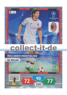 Panini Adrenalyn XL Champions League 13/14 307 Riccardo Montolivo Fans Favourite