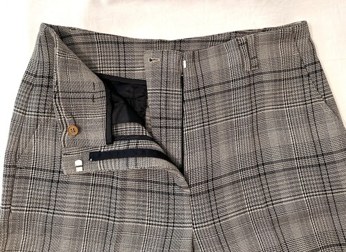 Stefanel Womens Plaid Flat Front Pants Trouser SZ. 46 US-12 - Picture 6 of 10