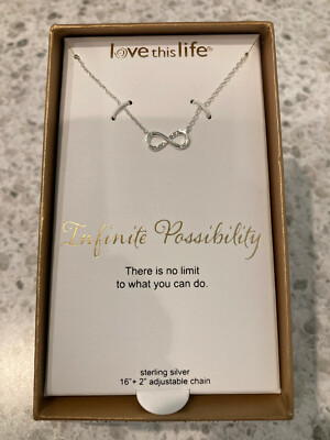 NEW IN BOX  ''lovethislife''  Necklace  [Infinite Possibility] Sterling Silver