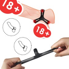 Reusable Silicone Men Penis Sleeve Male Ejaculation Delay-Ring-Scrotum-Stretcher