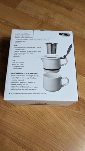 ForLife Tea For One W/ Extra Fine Tea Infuser Lime Green New - Picture 9 of 11