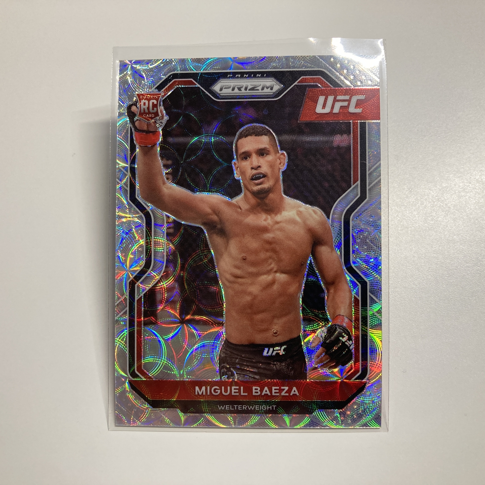 Miguel Baeza 2021 Panini Prizm UFC Premium Box Set Scope Card 28/99 #92