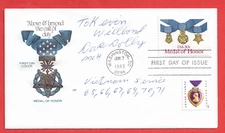 Dave Dolby Medal of Honor Recipient Vietnam War SIGNED MOH FDC 1983