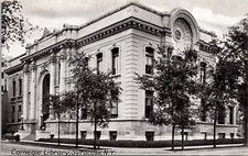 Caregie Library Syracuse New York Ny Black White Antique Postcard