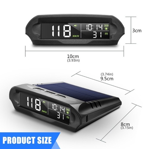 Zaawansowana deska rozdzielcza samochodowa Solarny wyświetlacz HUD 1000mAh Bateria Wyświetlacz danych w czasie rzeczywistym - Zdjęcie 8 z 8