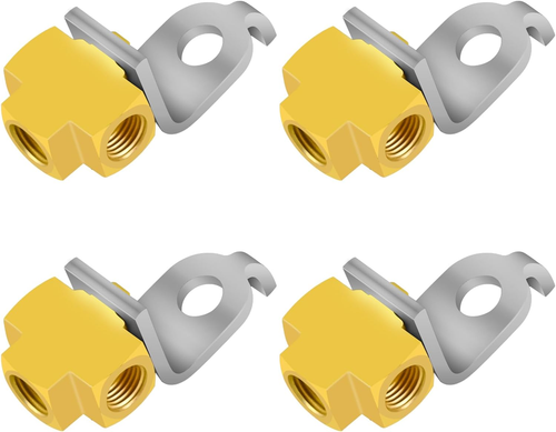 Brake Line Tee, Aggiornato 3 Vie Brake Line Tee Union Raccordo per Tubo 3/16" con - Foto 10 di 12