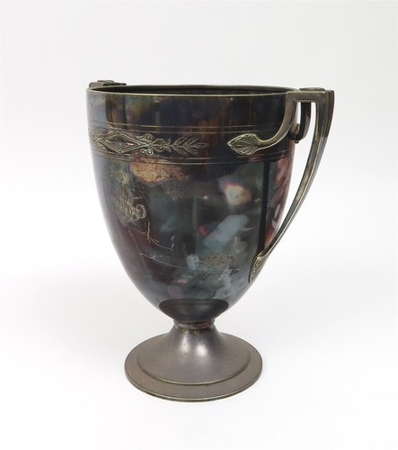 Trofeo Christofle plateado vintage c.1930 o enfriador de champán grabado - Imagen 7 de 9