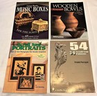 4 book lot Scroll Saw Projects Patterns Woodworking Boxes Bowls Wood Faces 3-D