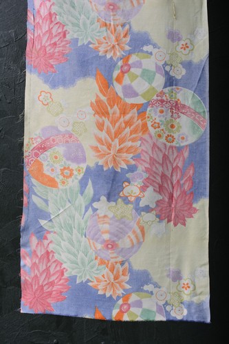 Japanese Fabric Rayon Textile Vintage Kimono Antique Patch Dyed 40.6"/KIL10/45 - Picture 8 of 10