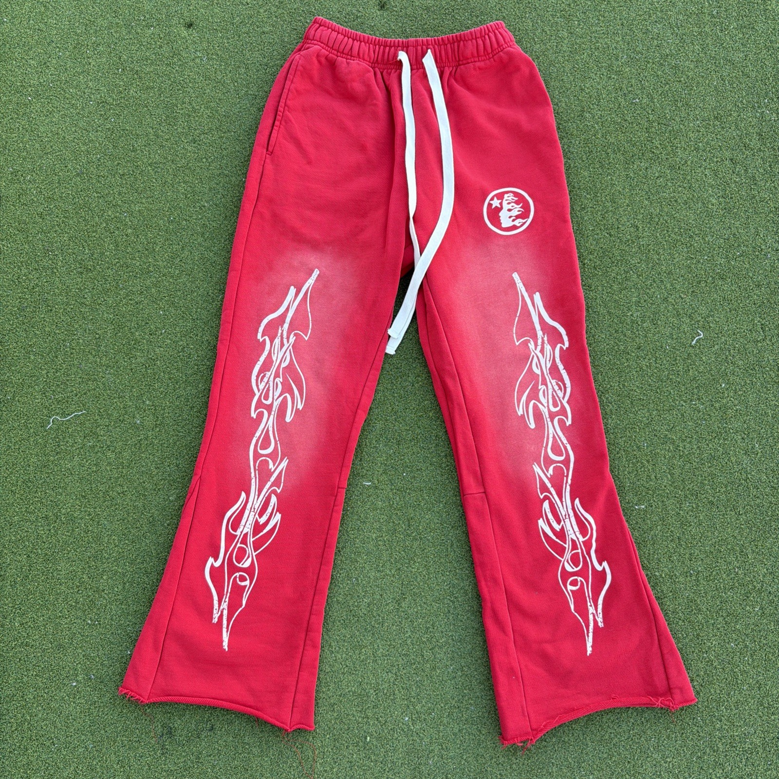 AUTHENTIC Hellstar Sweatpants Red Flame Records F… - image 1