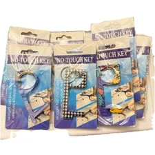 Lot Of 10 No Touch Keychain Bag Charm NEW! Colorful Hand Tool Cancer Patient