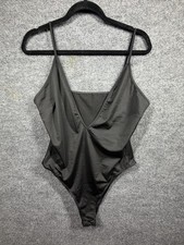 Spaghetti Strap V Neck Bodysuit Size Large Thong Bodysuit