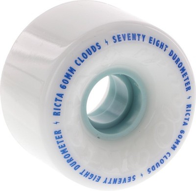 Skateboard Wheels 60mm 78A 43mm Width Ricta Clouds White/Blue - Smooth Ride