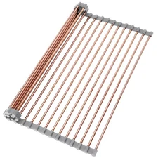 15.74" x 17"Large Roll Up Dish Drying Rack Over The Sink Dish Drying Rack,Sta...