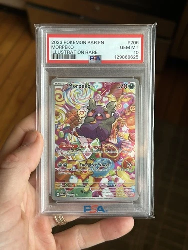 Pokémon TCG Morpeko Paradox Rift 206/182 IR PSA 10 cert “666” evil pikachu😈⚡️
