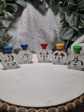 5 pc Lot Disney Mickey's World Miniature  Perfume .23 fl oz ea Mickey Minnie etc