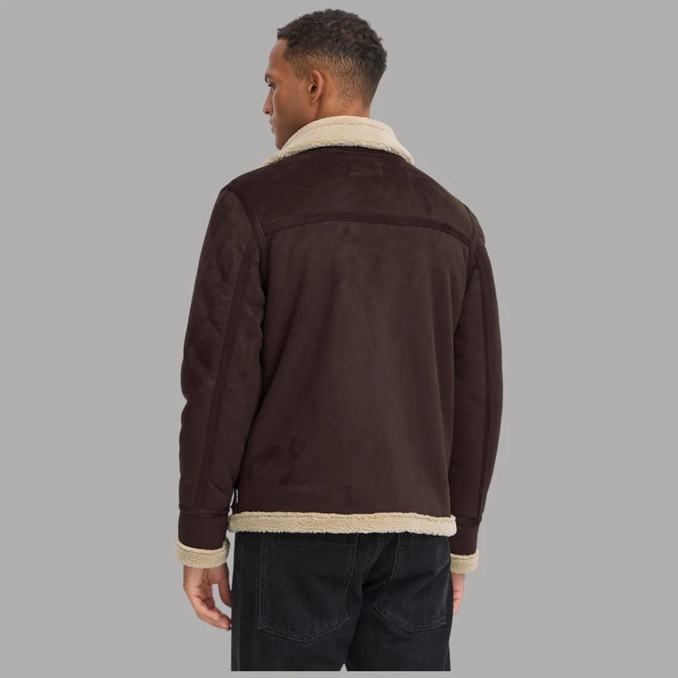 Blend giacca eco montone marrone giubbino da uomo art. FISCHER 20720064 - Imagen 2 de 4