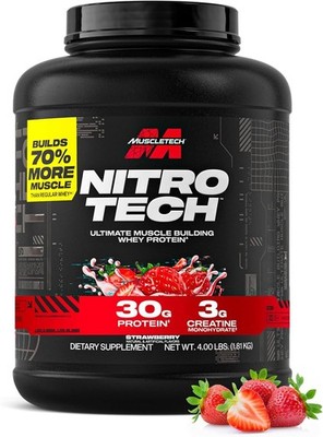 MuscleTech Nitro-Tech Whey Protein - Strawberry 4 lb(s) BB:01/28