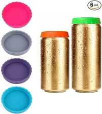 6X Silicone Soda Can Cover Top Lid Beer Beverage Juice Can Cover Drink Protector