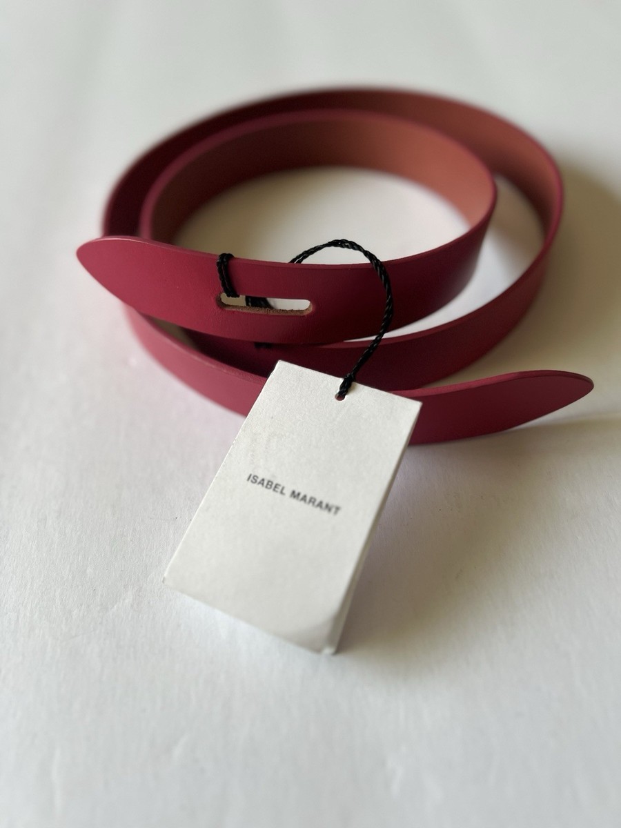 【関税込み】Isabel Marant バーガンディ Lecce ベルト ISABEL MARANT LECCE LEATHER BELT RED LARGE NWT | eBay