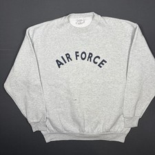 Vintage US Air Force Sweatshirt Mens M Grey Military Physical Training USGI Y2K
