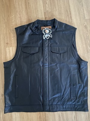 Ruja Paquistani  Genuine Leather Vest size 3XL