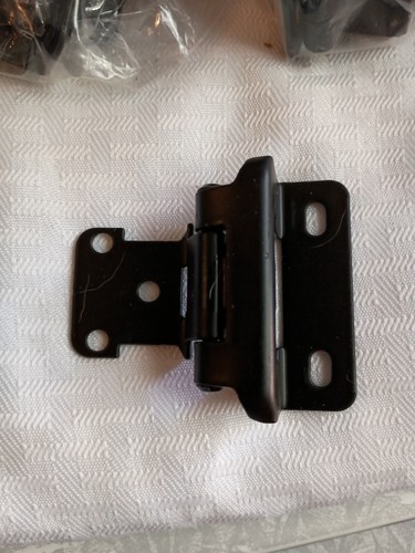 Ravinte 20 Double Pack Pairs 1/2'' Overlay Cabinet Hinges Black - Picture 6 of 8