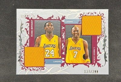 2006-07 Topps Luxury Box Lamar Odom Kobe Bryant Dual Patch /299 Color Match