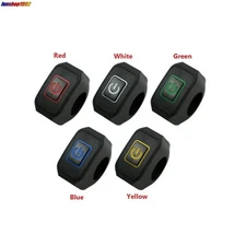 Motorcycle LED Light Switch Button 22mm Handlebar Switch Self-locking Accessory